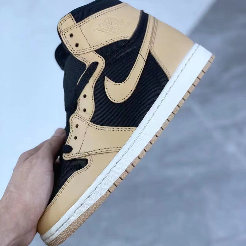 Sneakers, Black Beige Colorway, Lace Up Design, Casual Gift for Sneaker Fans