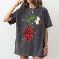 Medical Holiday Lights Graphic Tee, Anatomical Heart Christmas T-Shirt, Festive Nurse Christmas Shirt, Healthcare Doctor ER Holiday Top