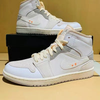 Retro Mid Top Sneakers, White Gray Colorway, Lace Up Design, Casual Gift for Sneaker Fans
