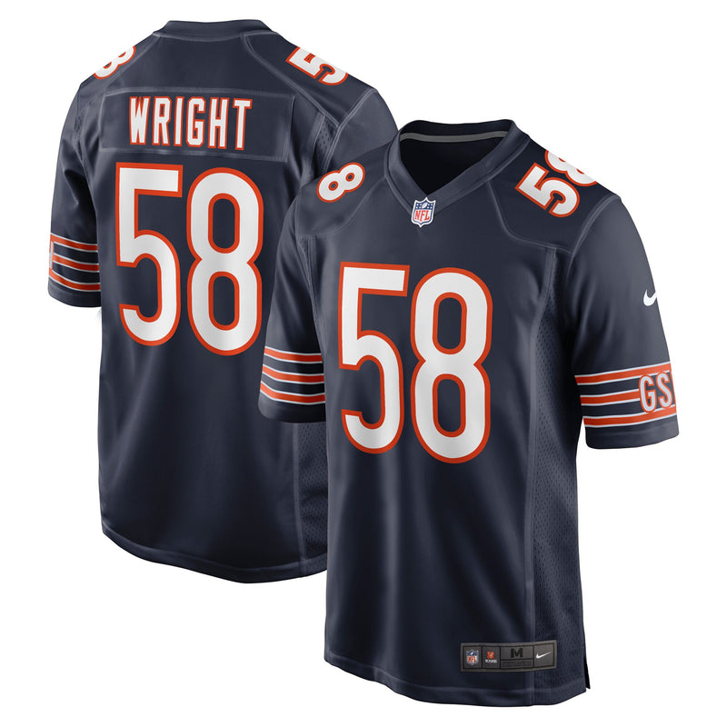 Chicago Bears Darnell Wright Navy Game Jersey