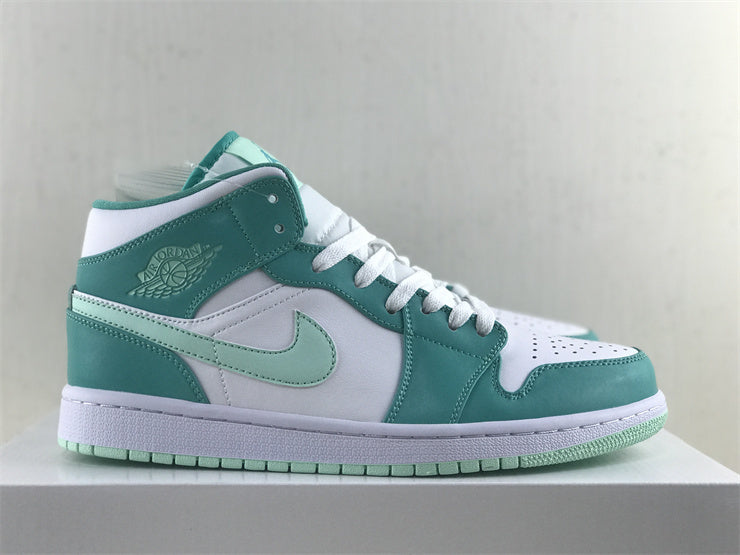 Mid Top Sneakers, Green Colorway, Lace Up Design, Casual Gift for Sneaker Fans