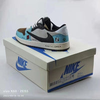Low Top Sneakers, Gray Teal Colorway, Lace Up Design, Casual Gift for Sneaker Fans