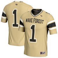 #1 Wake Forest Demon Deacons Lightweight Football Fashion Jersey - Gold