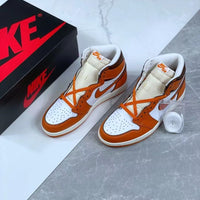 High Top Sneakers, Orange Colorway, Lace Up Design, Casual Gift for Sneaker Fans