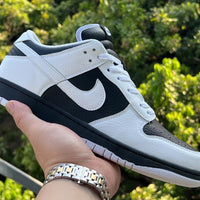 Low Top Sneakers, Black White Colorway, Lace Up Design, Casual Gift for Sneaker Fans