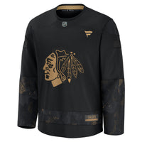 Chicago Blackhawks Black 2024 Military Appreciation Practice Jersey