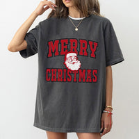 Retro Distressed Santa Shirt, Merry Christmas Santa T-Shirt, Vintage Holiday Graphic Tee, Christmas Family Shirt, Xmas Party Graphic T-Shirt