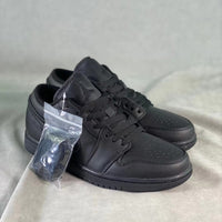 Low Top Sneakers, Black Colorway, Lace Up Design, Casual Gift for Sneaker Fans
