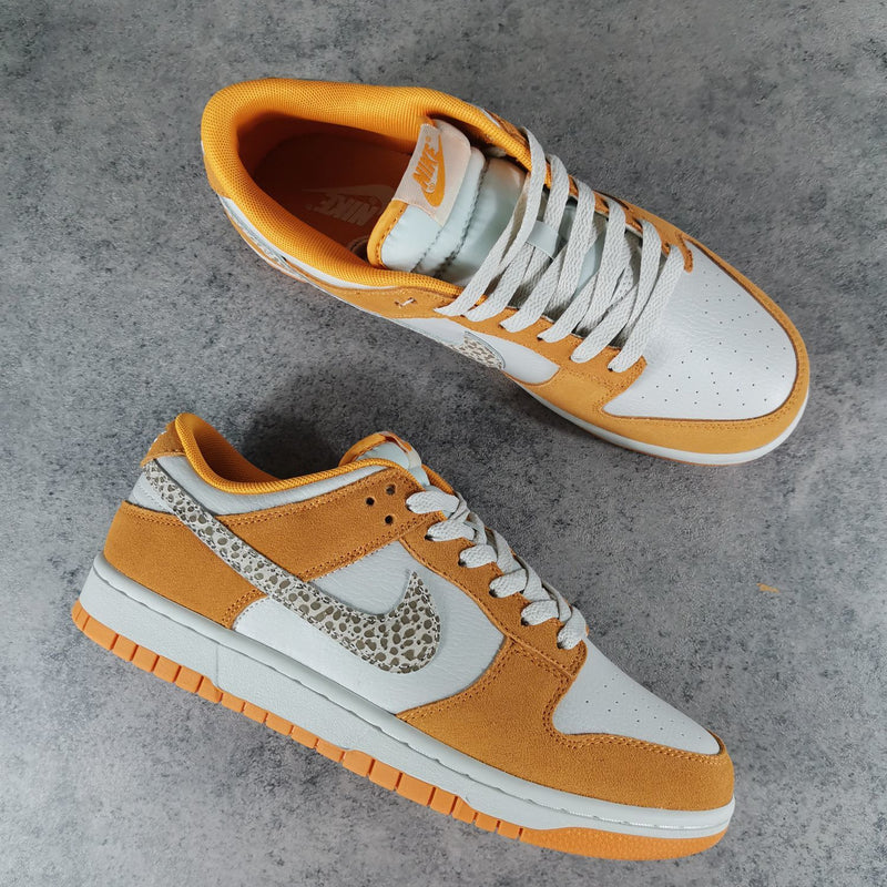 Low Top Sneakers, White Orange Colorway, Lace Up Design, Casual Gift for Sneaker Fans
