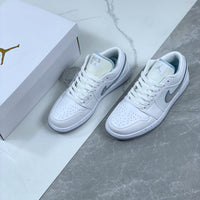 Low Top Sneakers, White Silver Colorway, Reflective Detail, Lace Up Design, Casual Gift for Sneaker Fans