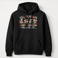 Gingerbread Medical Staff Hooded Sweatshirt, ER Nurse Christmas Hoodie, Emergency Room Holiday Pullover, Humorous RN Winter Nurse Hoodie