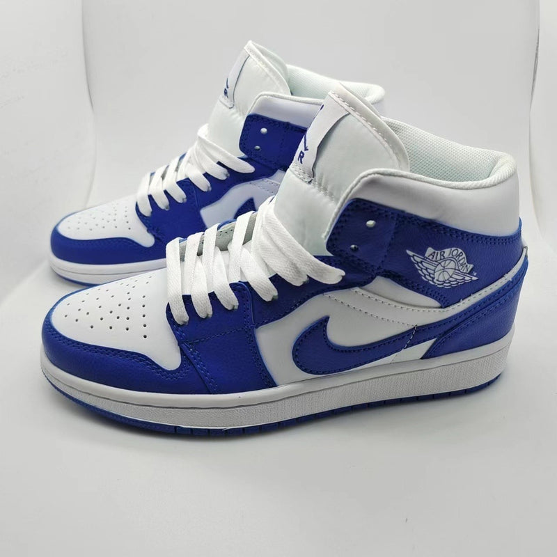 Sneakers, Blue White Colorway, Lace Up Design, Casual Gift for Sneaker Fans
