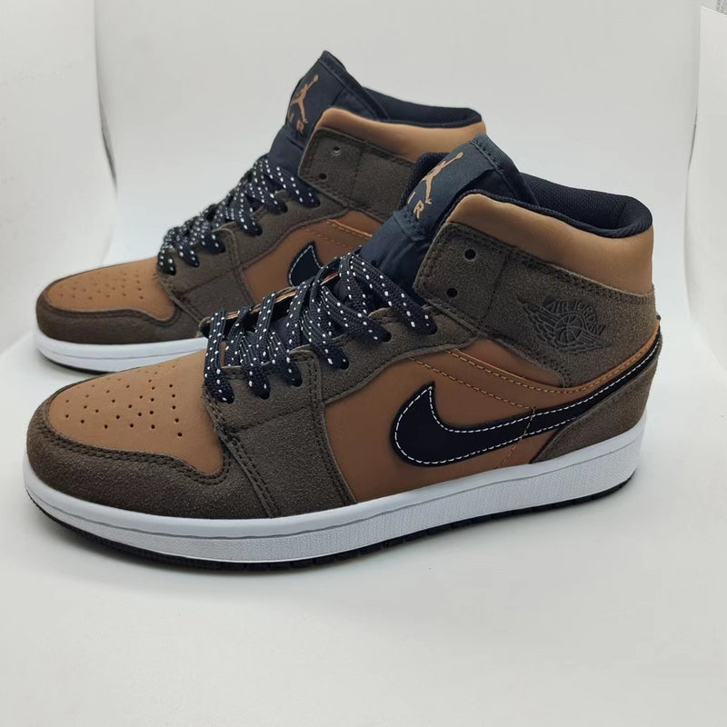 Sneakers, Brown Black Colorway, Lace Up Design, Casual Gift for Sneaker Fans