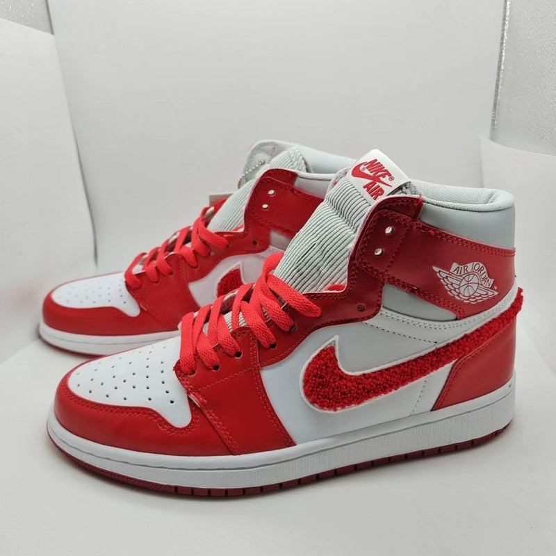 Sneakers, White Red Gray Colorway, Lace Up Design, Casual Gift for Sneaker Fans