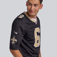 New Orleans Saints Tyler Shough Black Game Jersey