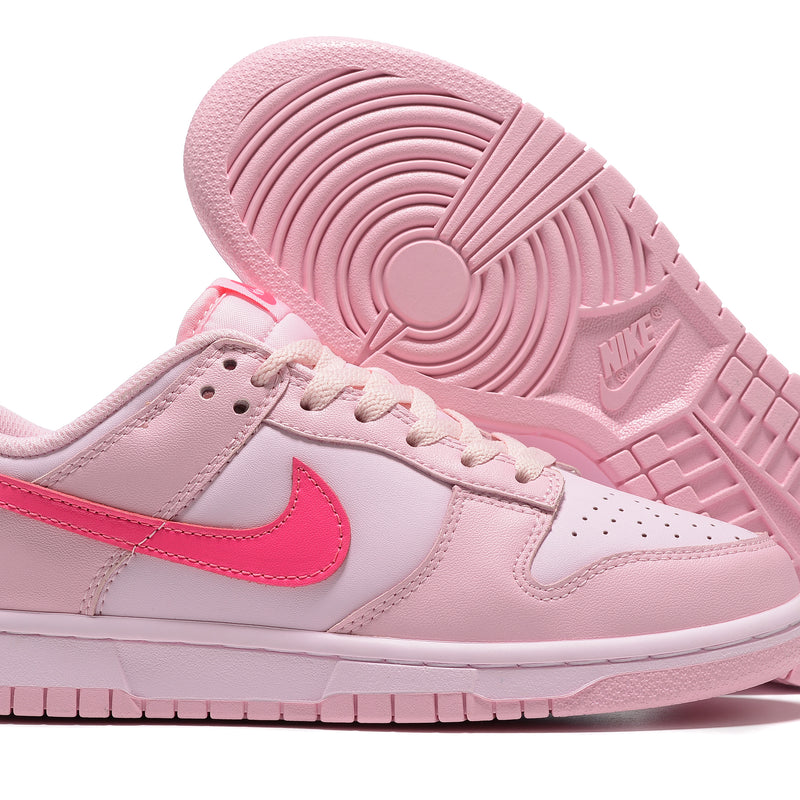 Low Top Sneakers, Pink Colorway, Lace Up Design, Casual Gift for Sneaker Fans