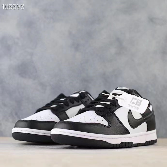 Sneakers, White Black Colorway, Lace Up Design, Casual Gift for Sneaker Fans