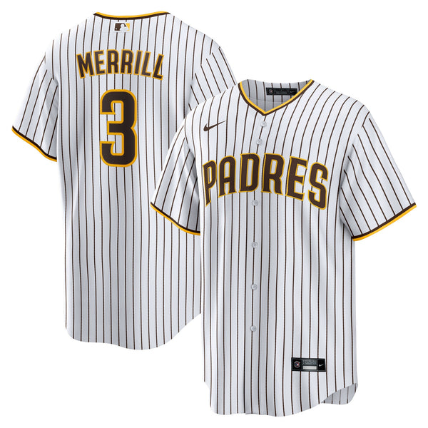 San Diego Padres Jackson Merrill White Home Replica Jersey