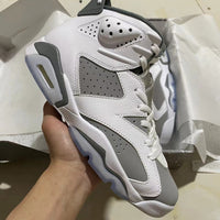 Sneakers, White Gray Colorway, Lace Up Design, Casual Gift for Sneaker Fans