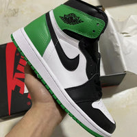 Retro High Top Sneakers, White Black Green Colorway, Lace Up Design, Casual Gift for Sneaker Fans