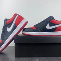 Low Top Sneakers, White Black Red Colorway, Lace Up Design, Casual Gift for Sneaker Fans