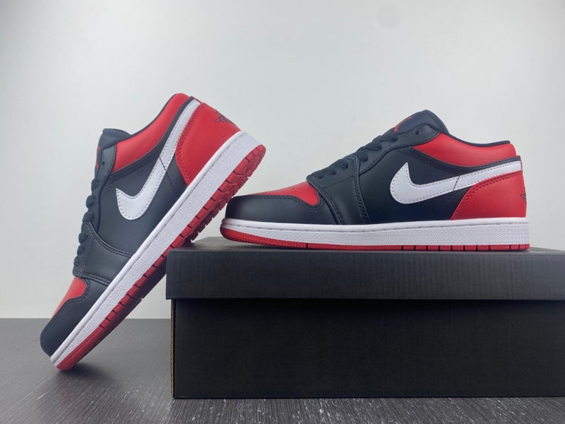 Low Top Sneakers, White Black Red Colorway, Lace Up Design, Casual Gift for Sneaker Fans