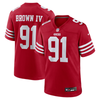 San Francisco 49ers Earnest Brown IV Scarlet Team Game Jersey