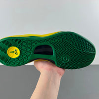 Low Top Sneakers, Green Yellow Colorway, Lace Up Design, Casual Gift for Sneaker Fans