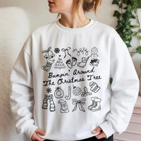 Pregnancy Announcement Holiday Sweater, Bumpin Around the Christmas Tree Sweatshirt, Christmas Baby Reveal Crewneck, Expecting Mom Present