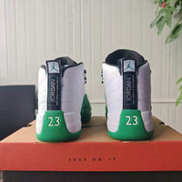 High Top Sneakers, White Green Colorway, Lace Up Design, Casual Gift for Sneaker Fans
