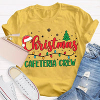 Festive Holiday Tree Lunch Lady Shirt, Christmas Cafeteria Crew T-Shirt, School Cafeteria Staff Christmas Tee