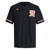Miami Hurricanes V-Neck Baseball Jersey - Black