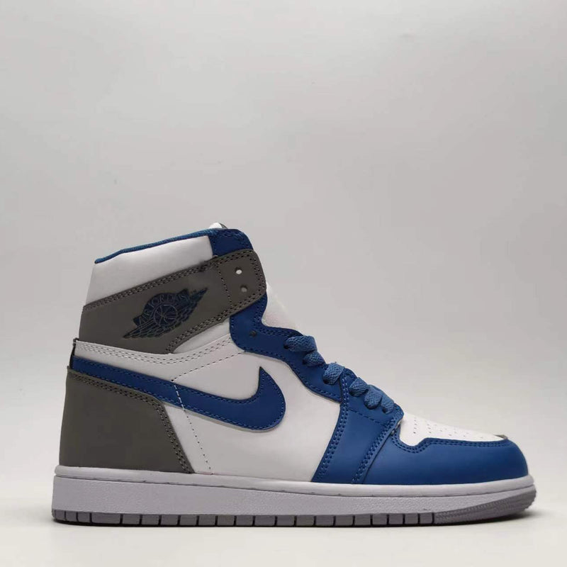 Retro High Top Sneakers, Blue Colorway, Lace Up Design, Casual Gift for Sneaker Fans