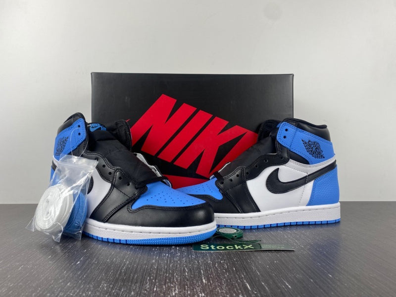High Top Sneakers, Blue Black Colorway, Lace Up Design, Casual Gift for Sneaker Fans