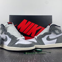 High Top Sneakers, Gray Black Colorway, Leather Footwear, Lace Up Design, Casual Gift for Sneaker Fans