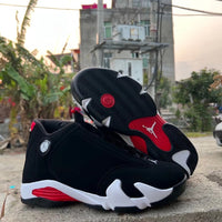 Sneakers, Black Red Colorway, Lace Up Design, Casual Gift for Sneaker Fans