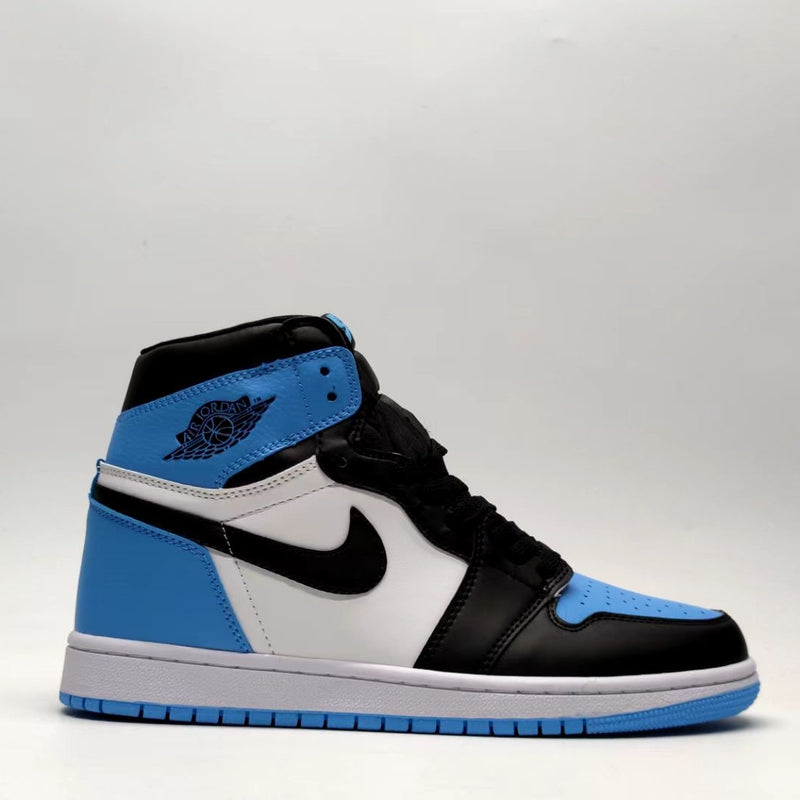 High Top Sneakers, Blue White Black Colorway, Lace Up Design, Casual Gift for Sneaker Fans