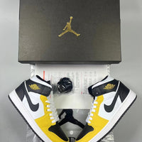 High Top Sneakers, Black Yellow Colorway, Lace Up Design, Casual Gift for Sneaker Fans