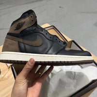 High Top Sneakers, Black Brown Colorway, Leather Footwear, Lace Up Design, Casual Gift for Sneaker Fans