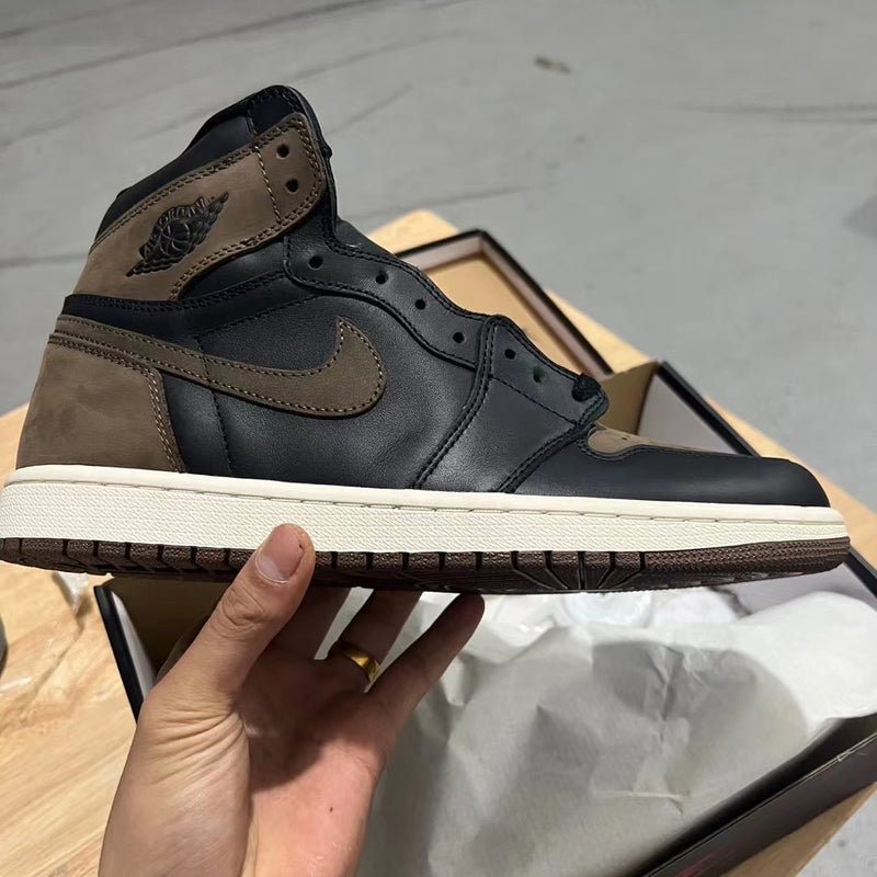 High Top Sneakers, Black Brown Colorway, Leather Footwear, Lace Up Design, Casual Gift for Sneaker Fans