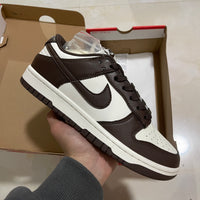 Low Top Sneakers, White Brown Sail Colorway, Lace Up Design, Casual Gift for Sneaker Fans