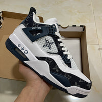 Low Top Sneakers, Blue White Colorway, Lace Up Design, Casual Gift for Sneaker Fans