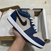 Low Top Sneakers, Blue Gray Colorway, Lace Up Design, Casual Gift for Sneaker Fans
