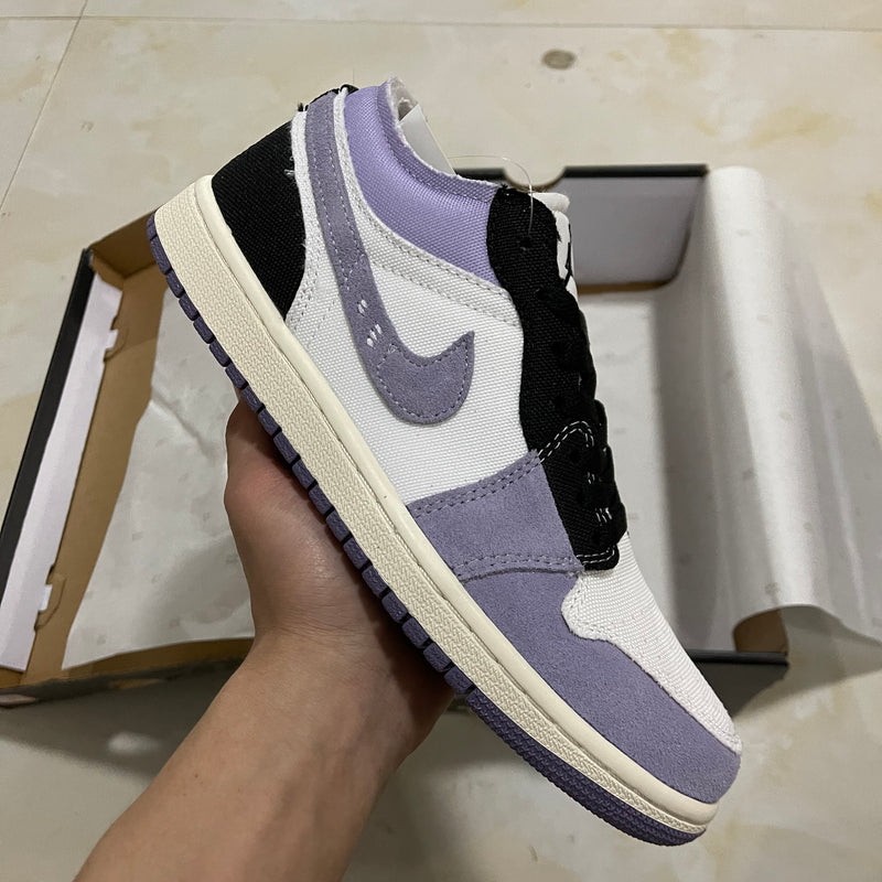 Low Top Sneakers, Purple Gray Colorway, Lace Up Design, Casual Gift for Sneaker Fans