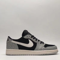 Low Top Sneakers, Black Gray Colorway, Cracked Pattern, Lace Up Design, Casual Gift for Sneaker Fans
