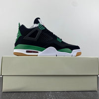 Sneakers, Black Green Colorway, Leather Footwear, Lace Up Design, Casual Gift for Sneaker Fans