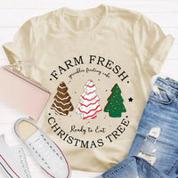 Rustic Holiday Graphic Tee, Farm Fresh Christmas Tree T-Shirt, Vintage Xmas Tree Farm Shirt, Comfy Winter Holiday Tee, Christmas Present