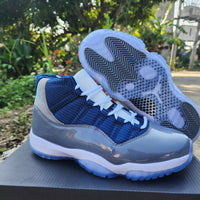 Sneakers, Blue Gray Colorway, Lace Up Design, Casual Gift for Sneaker Fans