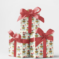 Summer Christmas Gift Wrap, Tropical Snowman Wrapping Paper, Beach Holiday Wrapping Paper, Coastal Winter Gift Wrap, Fun Present Paper