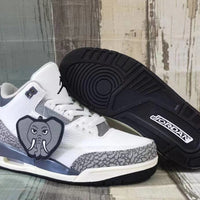 Sneakers, Carbon Gray White Colorway, Lace Up Design, Casual Gift for Sneaker Fans